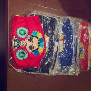 Frida Kahlo face masks multiple colors